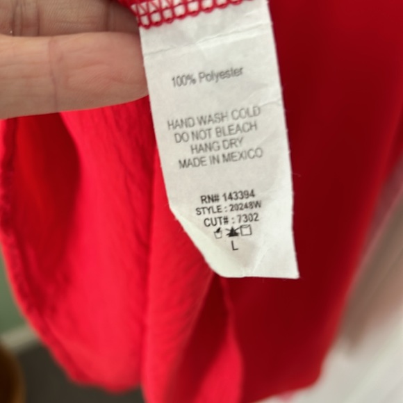 Cotton Bleu Ruffle Strap Red Large Sundress - Picture 7 of 7